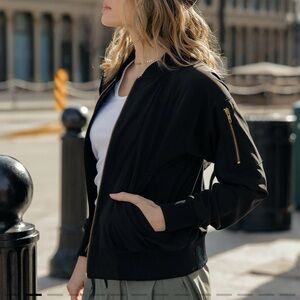 Albion Black Bomber Jacket size L